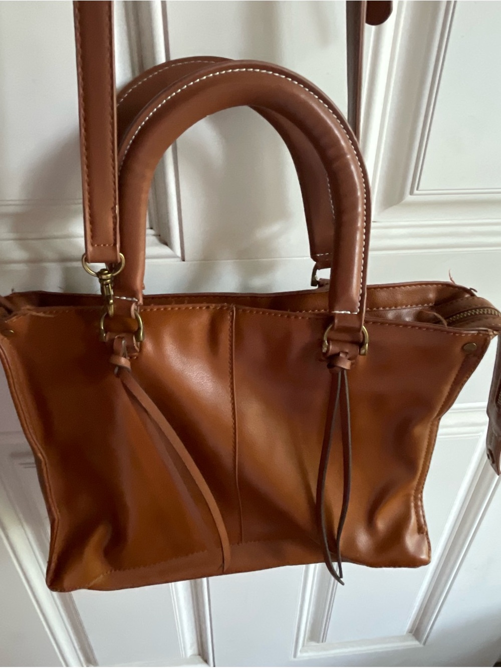 Universal Thread Brown Leather Crossbody Satchel